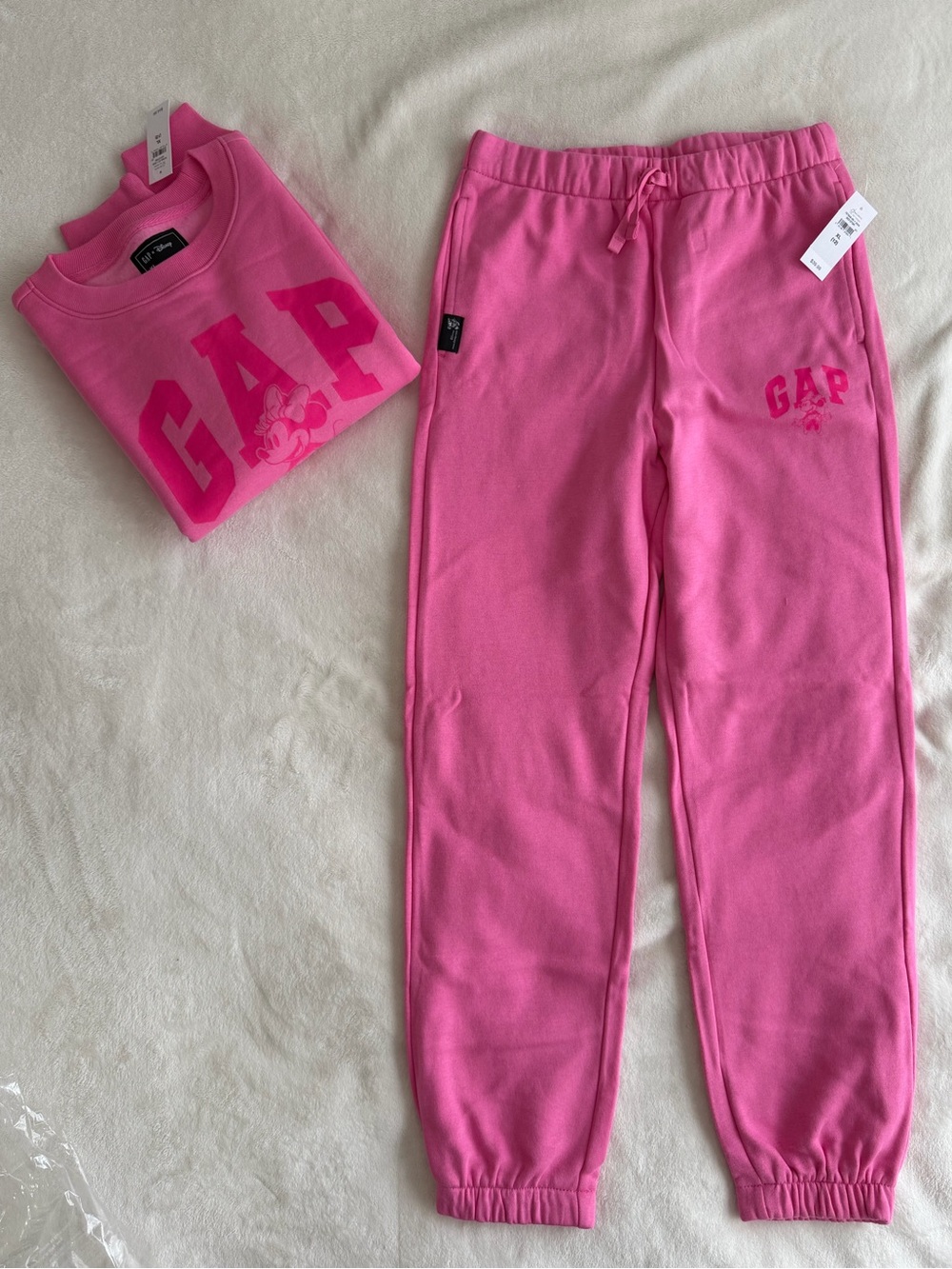 GAP Kids Bright Pink Logo Sweatshirt & Joggers